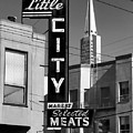 Little City Market North Beach San Francisco BW